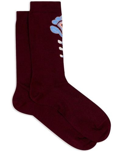 Etro Socken mit Jacquardmuster - Rot