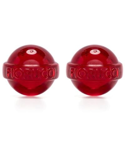 Fiorucci Mini boucles d'oreilles Lollipop à clip - Rouge