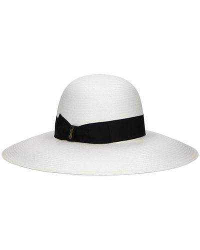 Borsalino Violet Panama Straw Hat - Black