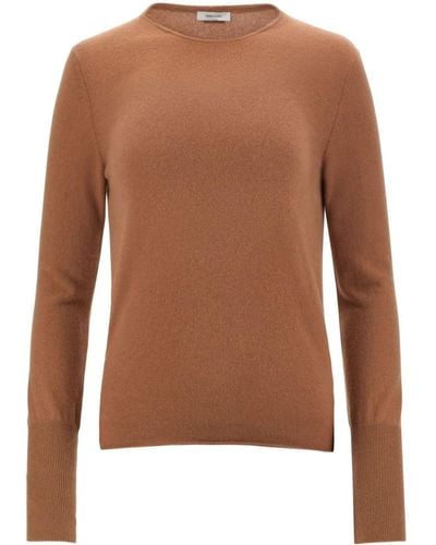 Ferragamo Round Neck Jumper - Brown