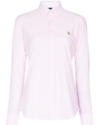 Polo Ralph Lauren Logo-embroidered Oxford Shirt - Pink