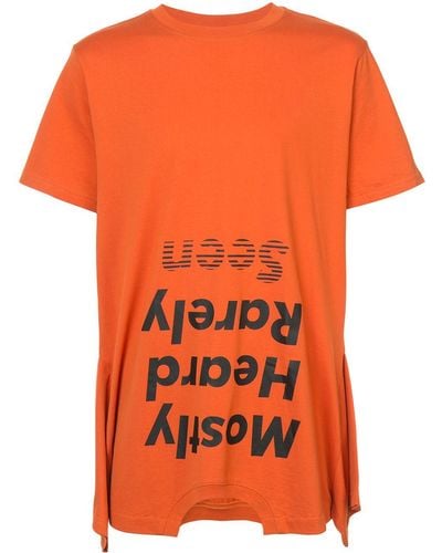 Mostly Heard Rarely Seen T-Shirt mit Upside-Down-Print - Orange