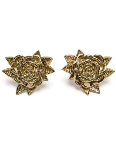 ALÉMAIS Rose Stud Earrings - Metallic