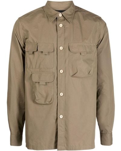 PS by Paul Smith Flap-pockets Long-sleeve Shirt - Natural