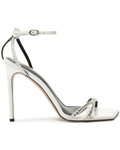 Alexandre Birman Skye 100mm Crystal-embellished Sandals - White