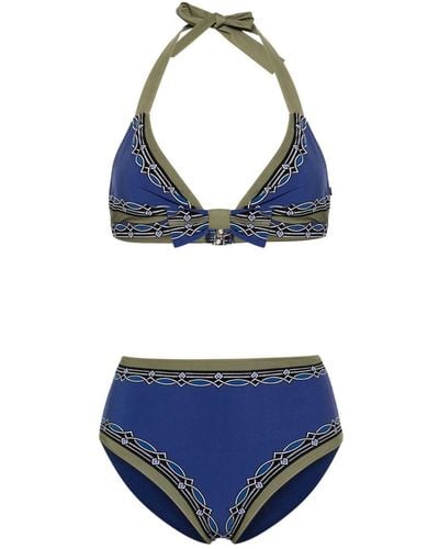 Etro Bikini Met Geometrische Print - Blauw