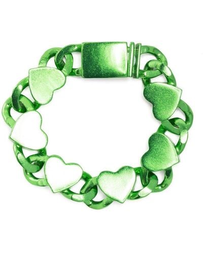 Natasha Zinko Heart Chain Bracelet - Green