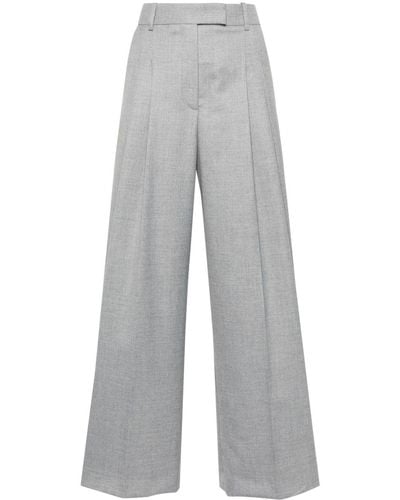 By Malene Birger High-waist Wide-leg Trousers - Grey