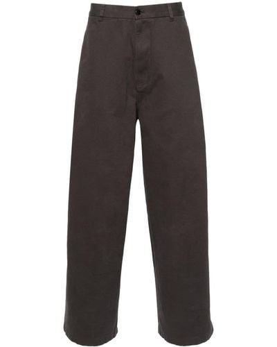 Acne Studios Organic-cotton Loose-cut Trousers - Grey