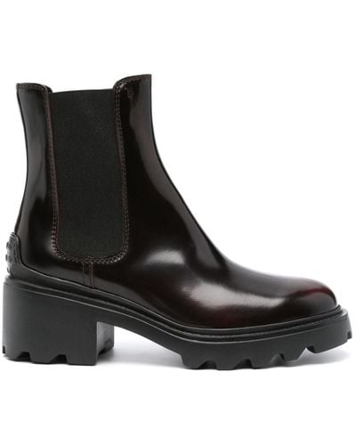 Tod's Logo-debossed 75mm Ankle Boots - Black