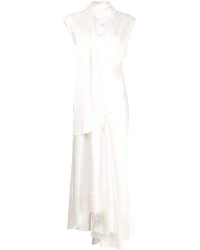 Acler Gedrapeerde Midi-jurk - Wit