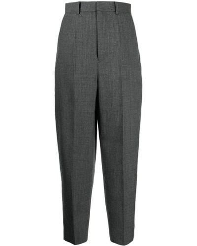 Enfold Pantalon de costume en laine à plis marqués - Gris