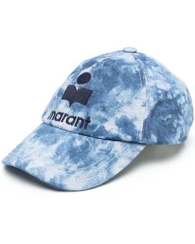 Isabel Marant Logo-embroidered Tie-dye Cap - Blue