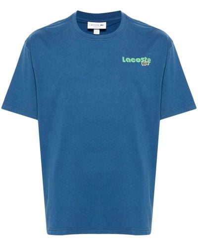 Lacoste T-Shirt mit Logo-Print - Blau