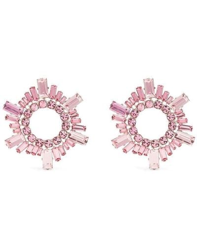 AMINA MUADDI Begum Mini Circular Drop Earrings - Pink