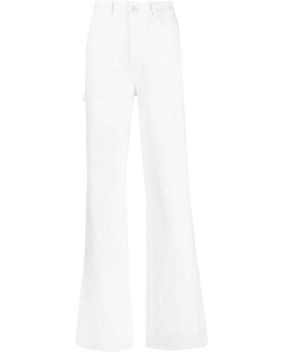 Nili Lotan Mid-rise Wide-leg Trousers - White