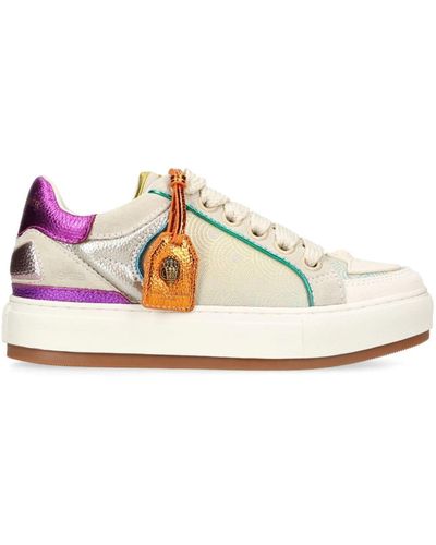 Kurt Geiger Southbank Tag Leather Trainers - White