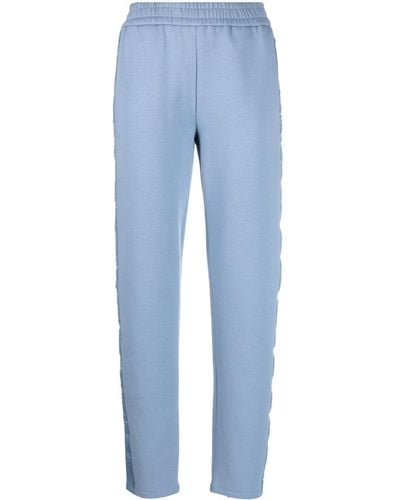 Emporio Armani Pantalon de jogging à bandes logo - Bleu