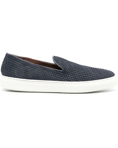 Fratelli Rossetti Interwoven Suede Sneakers - Blue