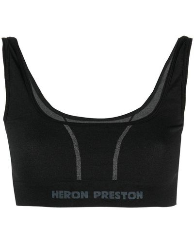 Heron Preston Actvie Logo-print Sports Bra - Black