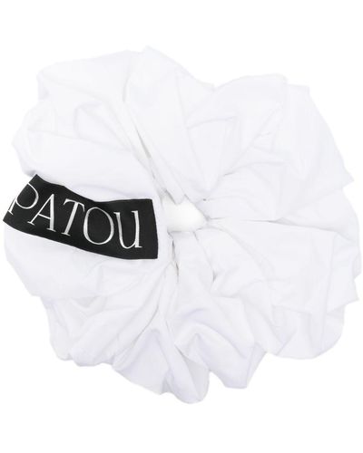 Patou Large Katoenen Scrunchie - Wit