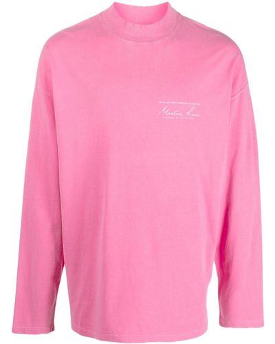 Martine Rose Langarmshirt mit Logo-Print - Pink