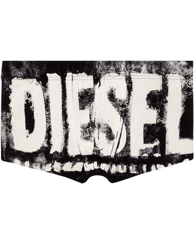 DIESEL Umbx-Damien Shorts mit Logo-Print - Schwarz