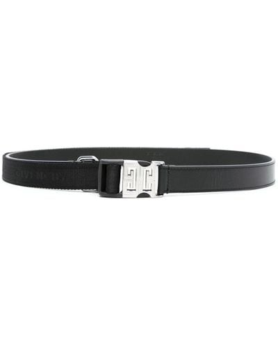 Givenchy 4g Logo-buckle Leather Belt - Black