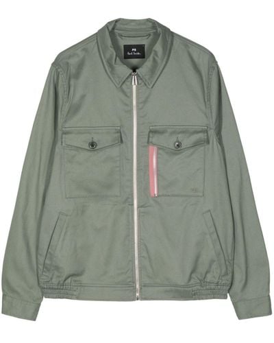 PS by Paul Smith Zip Workwear Jacket - Green