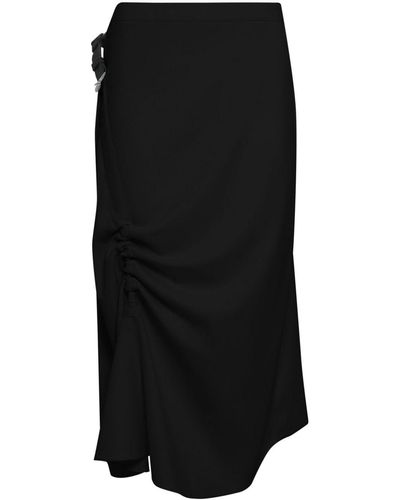 UMA | Raquel Davidowicz Fosforo Draped Midi Skirt - Black