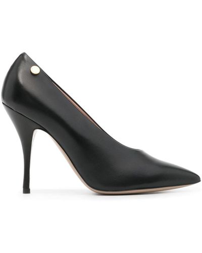 Moschino 100mm Leather Pumps - Black