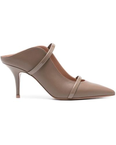 Malone Souliers Maureen 70mm Leather Mules - Brown