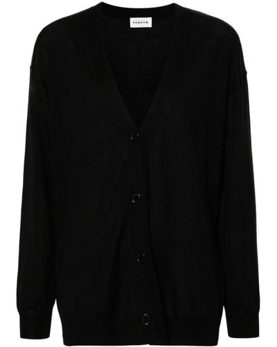 P.A.R.O.S.H. Cardigan mit überschnittener Schulter - Schwarz