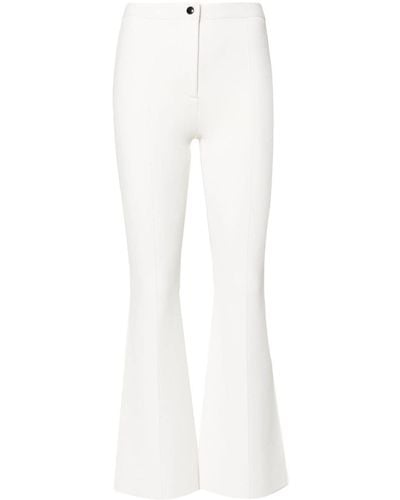 Theory Pleat-Detail Flared Trousers - White