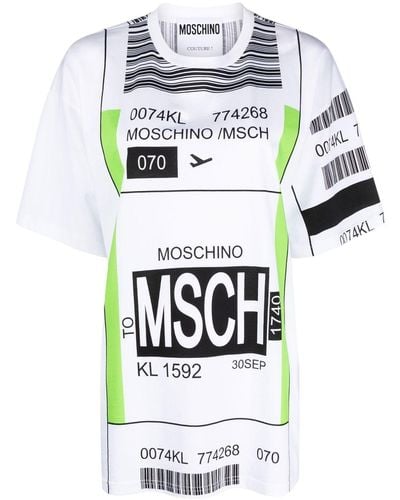 Moschino T-shirt à imprimé graphique - Blanc