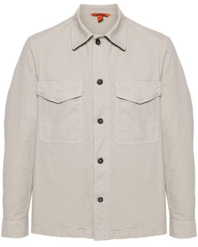 Barena Fine-checked Cotton Shirt - Natural