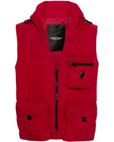 A_COLD_WALL* Modular Hooded Gilet - Red