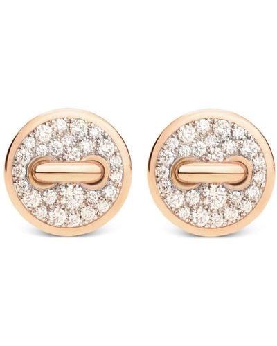Pomellato 18kt Rose Gold Pom-pom Dot Diamond Earrings - Natural