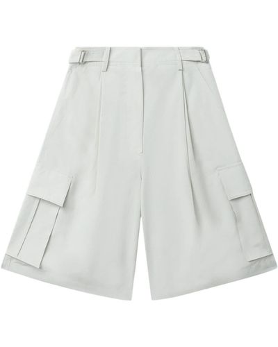 LVIR Short en coton à poches cargo - Blanc