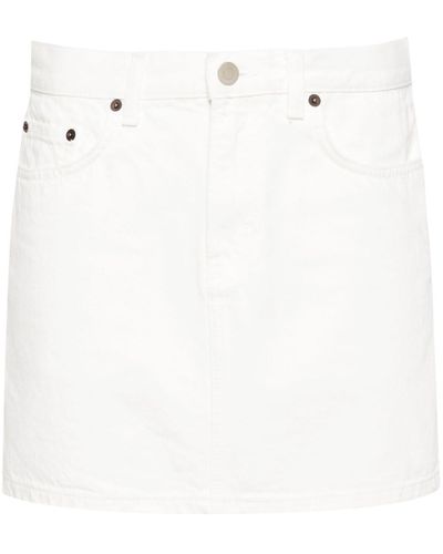 Jeanerica Lea Denim Miniskirt - White