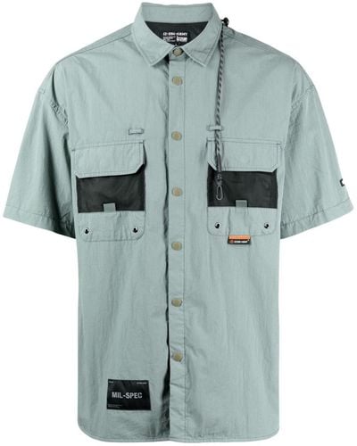 Izzue Multiple-pockets Short-sleeved Shirt - Blue
