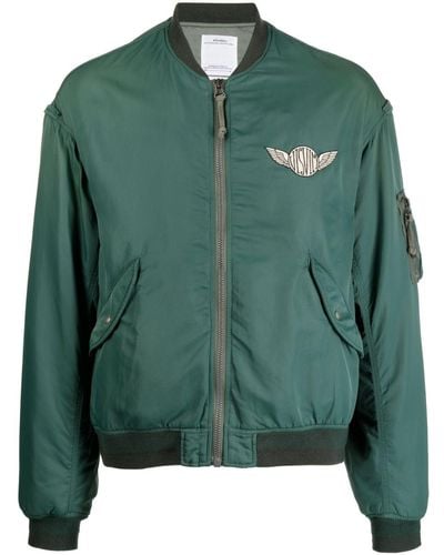 Visvim Thorson Marque Logo-patch Bomber Jacket - Green