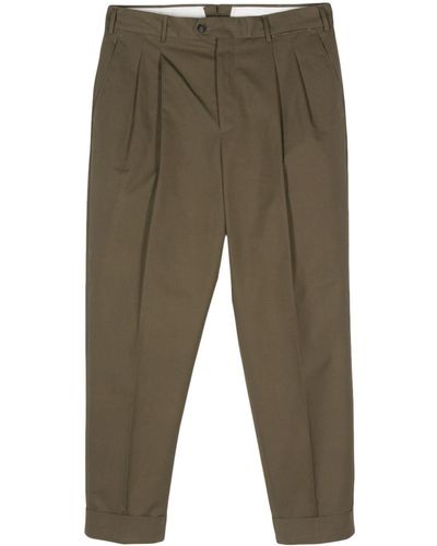 PT Torino The Reporter low-rise tapered trousers - Grün