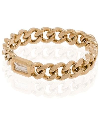 SHAY 18kt Yellow Gold Diamond Chain-link Ring - Metallic