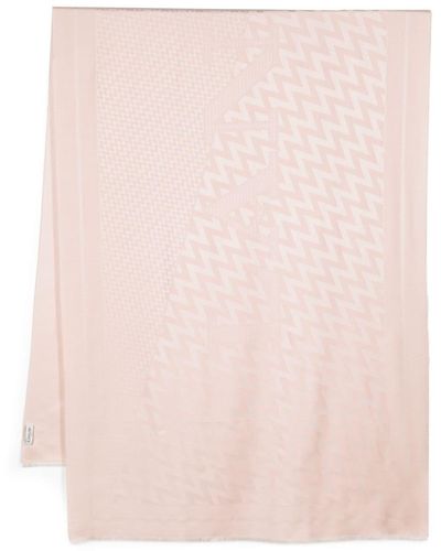Lanvin シェブロンパターン サテンスカーフ - ピンク