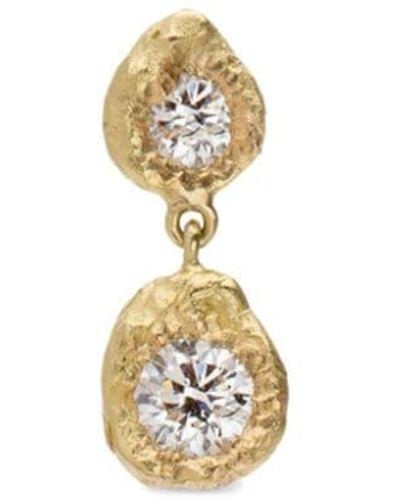 Elhanati 18kt Yellow Gold Dalila Diamond Drop Earring - White