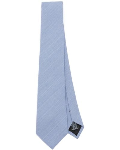 Paul Smith Striped Fine-knit Tie - Blue