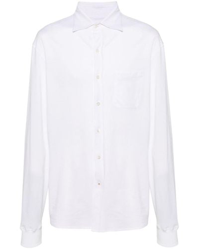 Isaia Cotton Piqué Shirt - White
