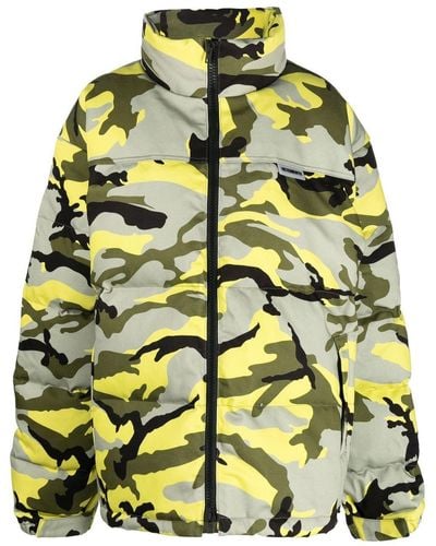 Vetements Camouflage-print Padded Jacket - Yellow
