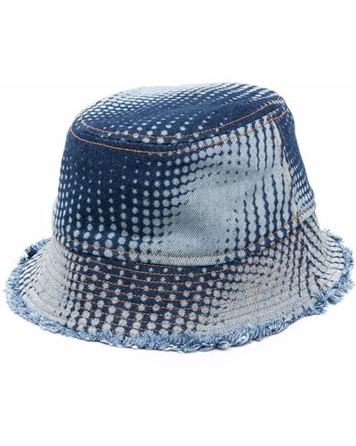 Rabanne Fringed Bucket Hat - Blue